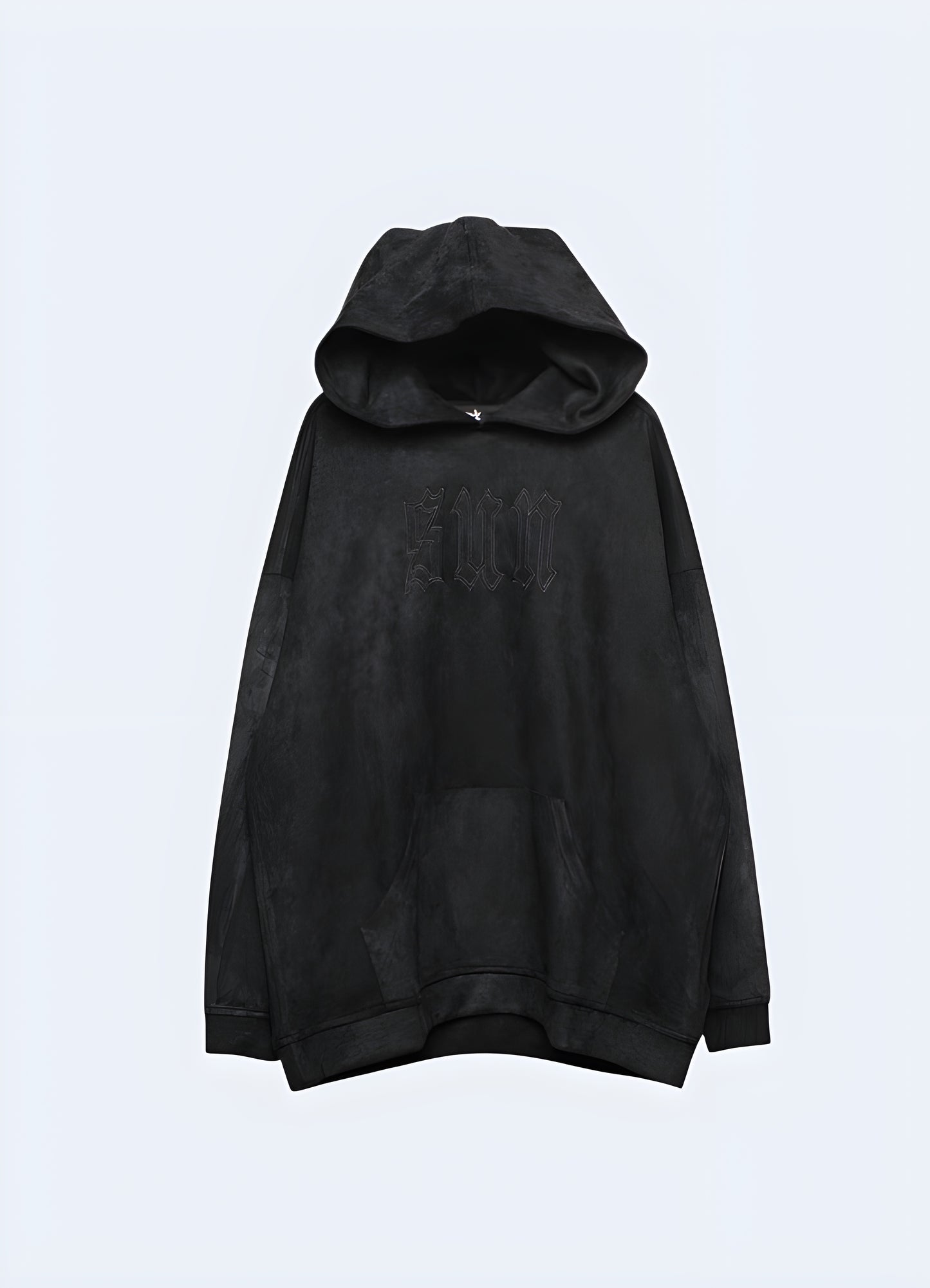 Defy fashion norms with this versatile vintage black hoodie.