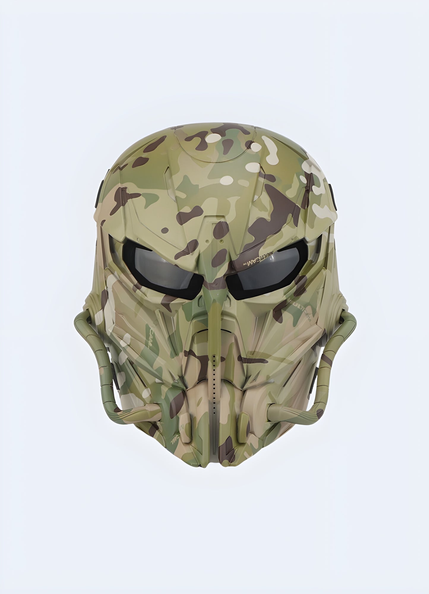 This warcore mask is surprisingly light, offering agility without sacrificing the intimidating aesthetics.