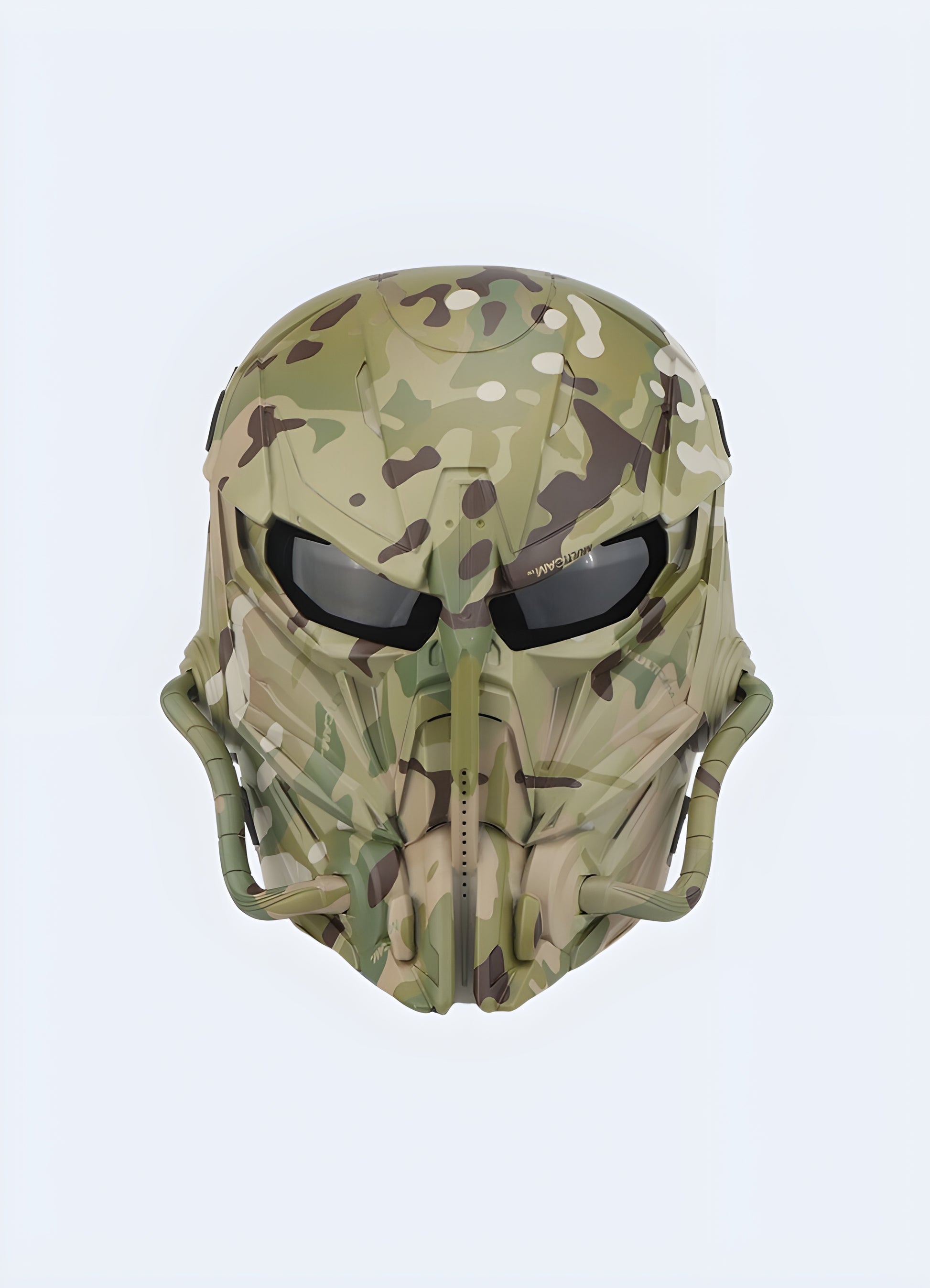 This warcore mask is surprisingly light, offering agility without sacrificing the intimidating aesthetics.