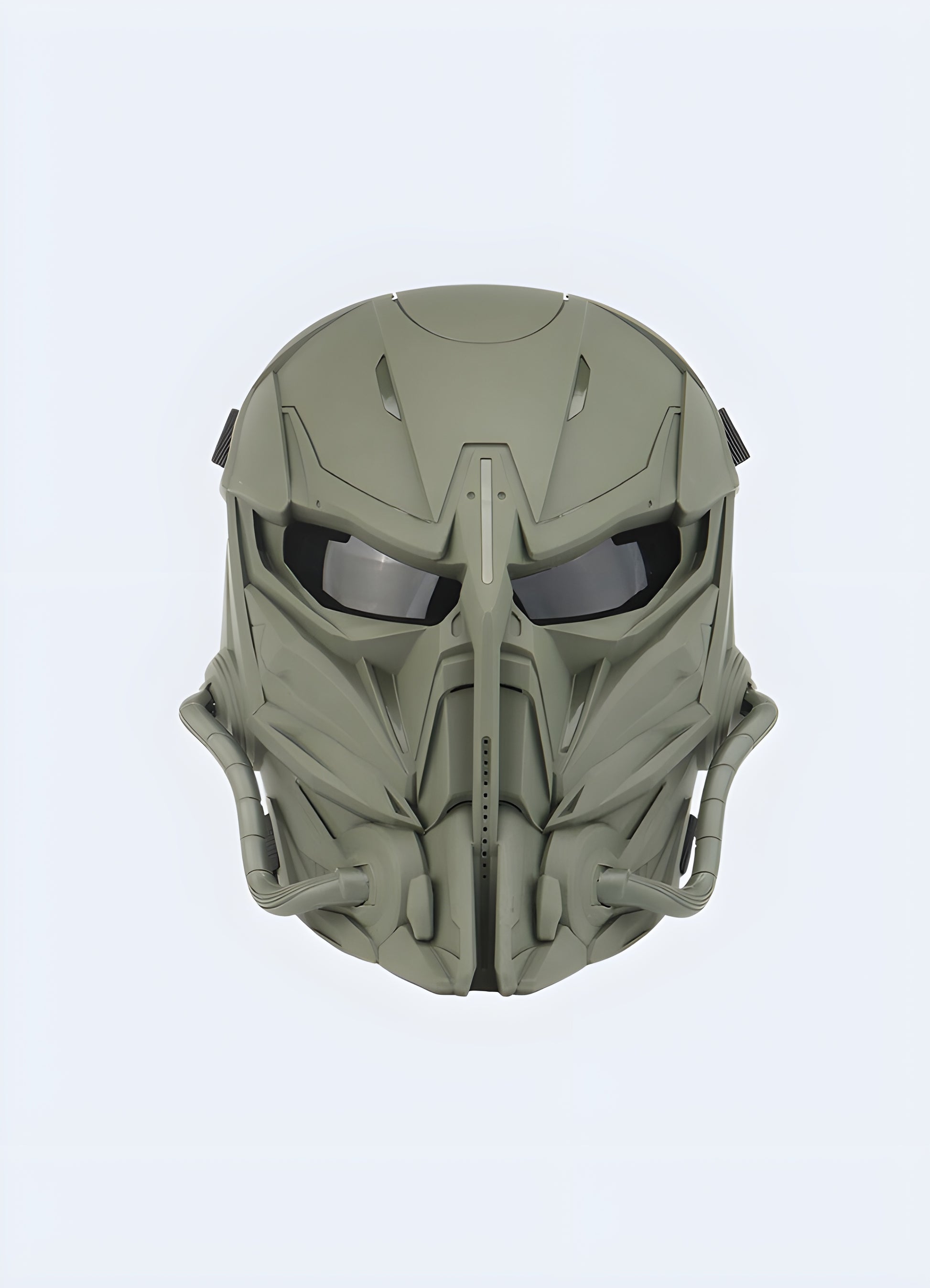 Intimidate your adversaries and maintain anonymity with this warcore mask green.