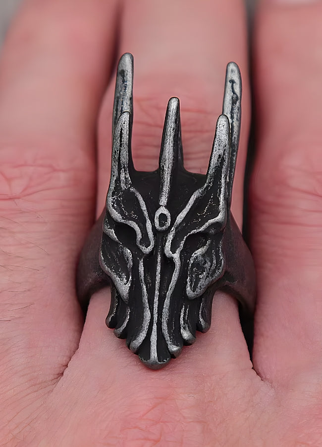 Crafted from high-quality materials, this ring features a detailed replica of the One Ring, complete with the infamous inscription in the Black Speech of Mordor.