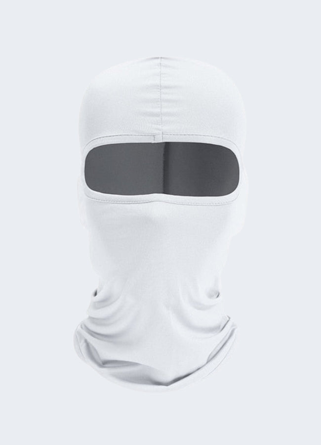 Stealth shinobi hood & mask combo ninja balaclava white.