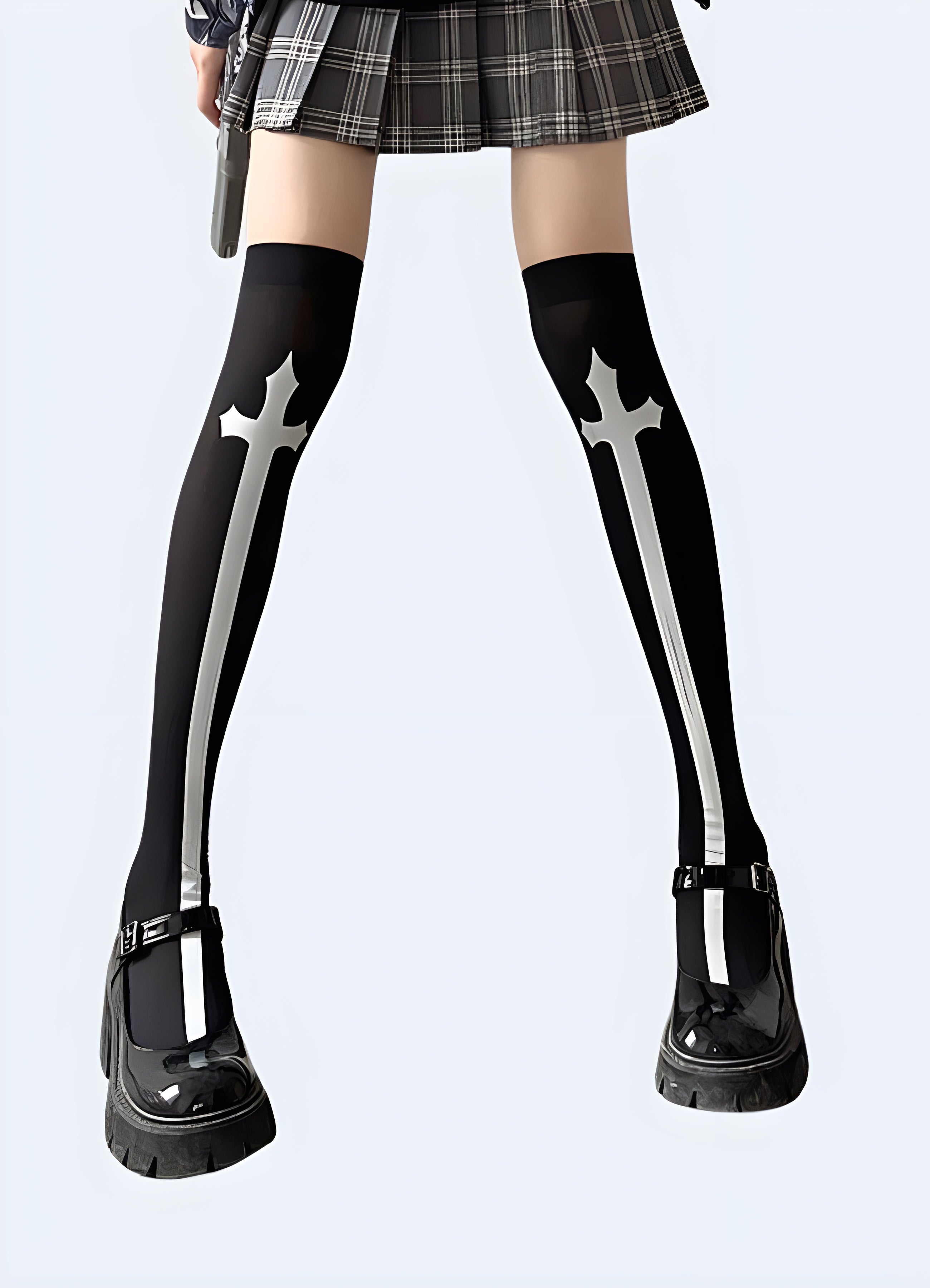 Cross Knee High Socks – Techwear Australia