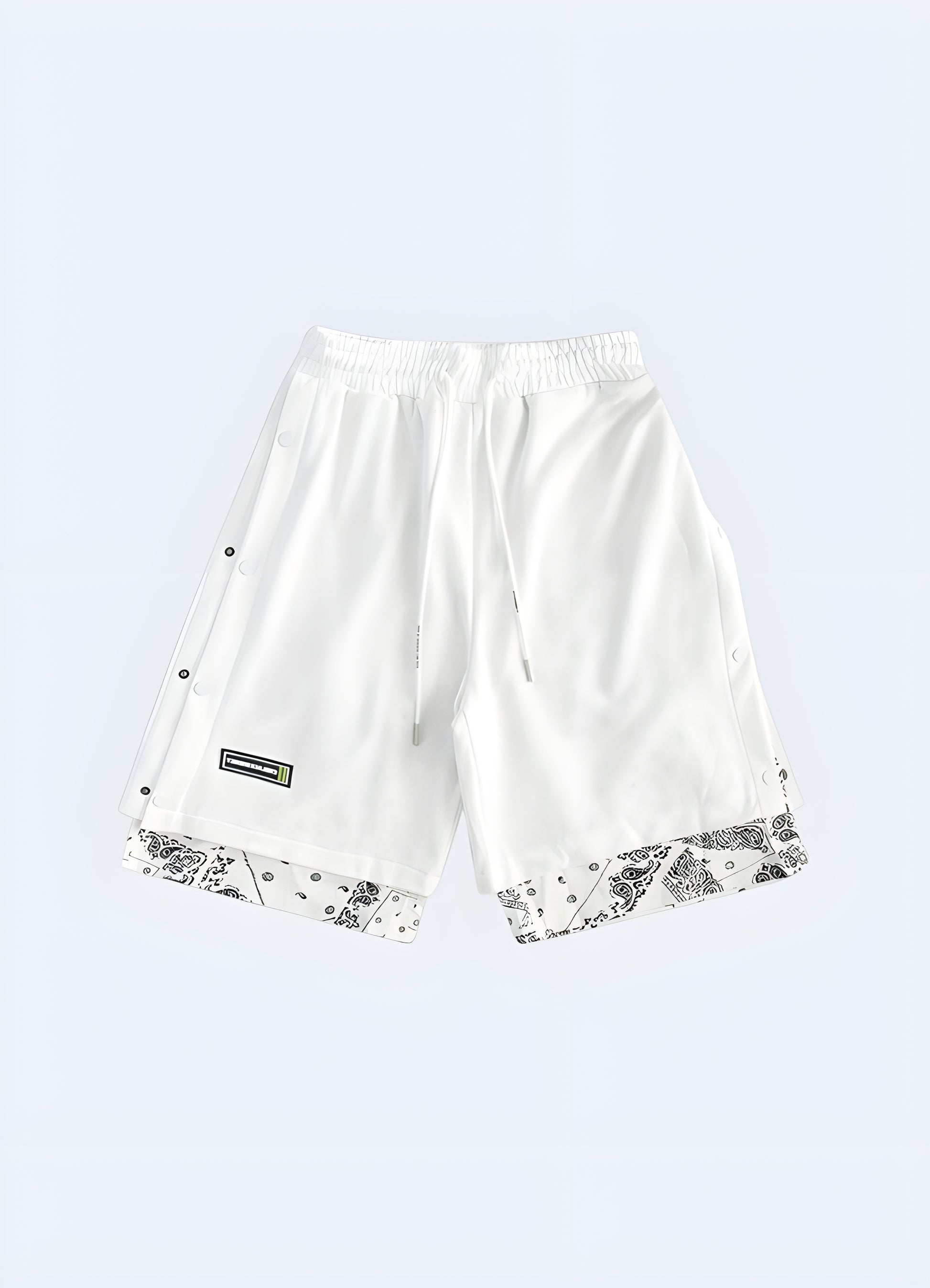 One size fits most means these bandana shorts are just your size.