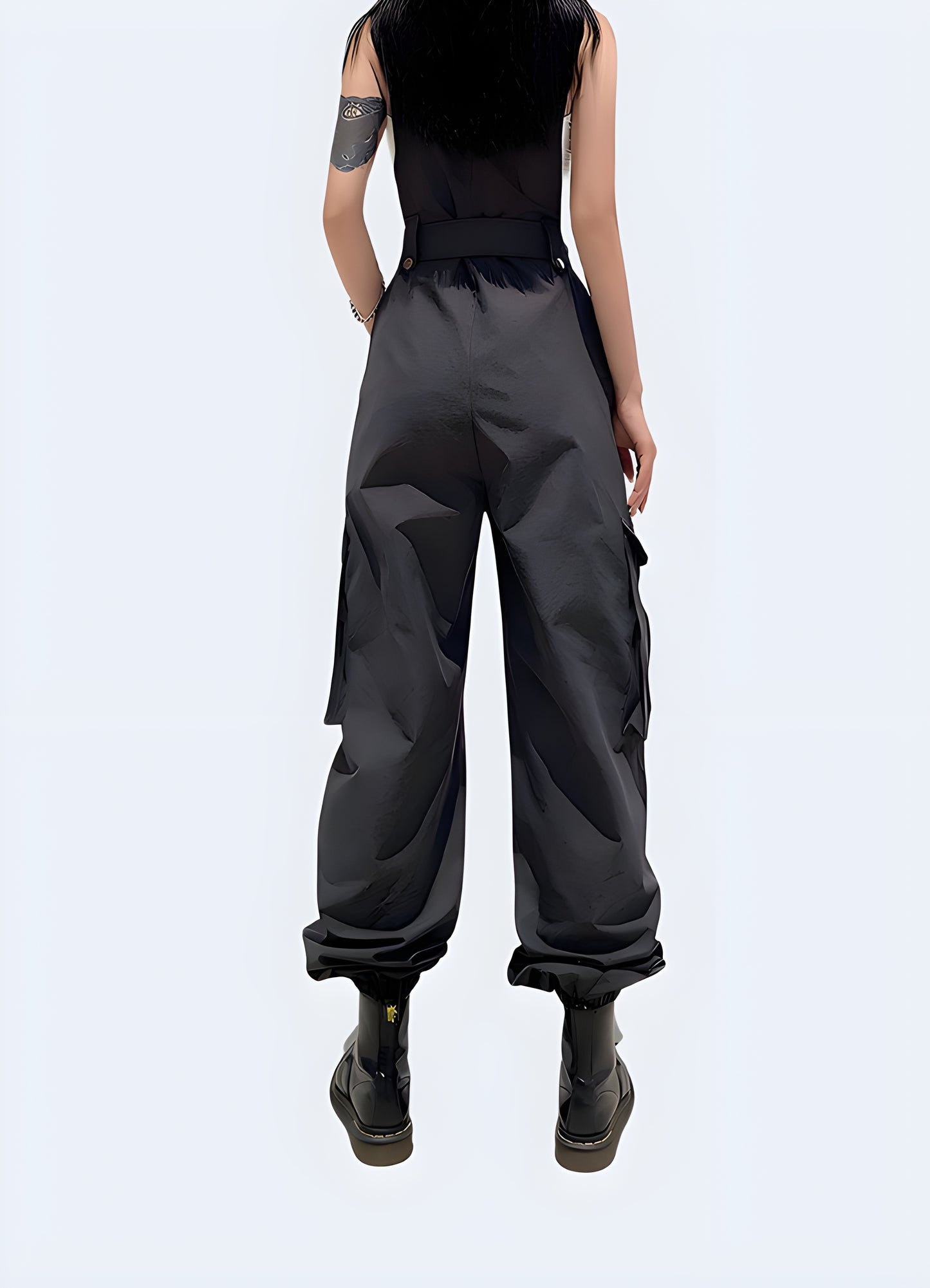 This female techwear piece embodies functionality merged with unparalleled style.