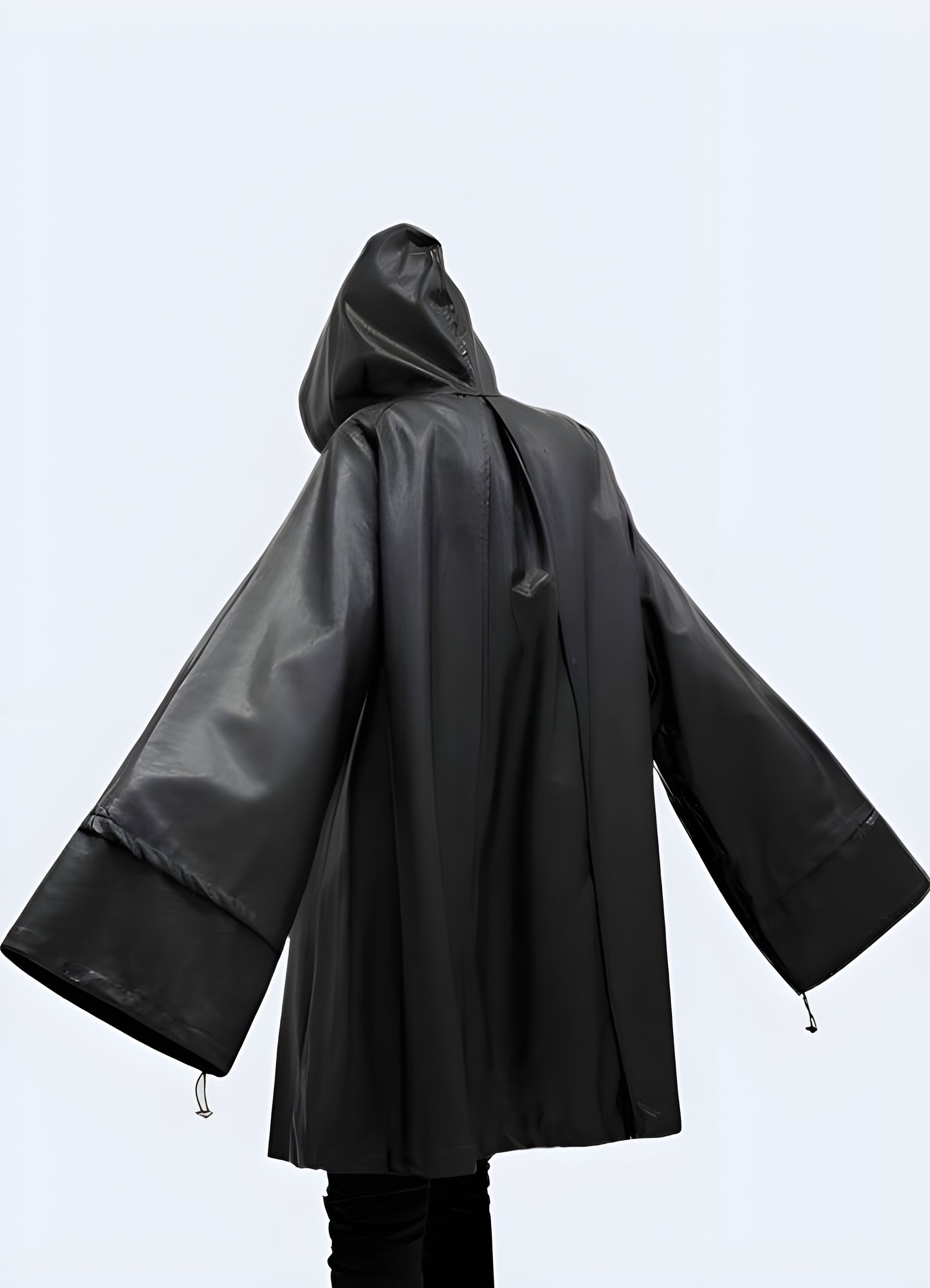 Comes with hood long style jacket women waterproof rain jacket.