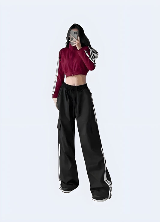 Dive into the rhythm of the streets with our women's streetwear pants.