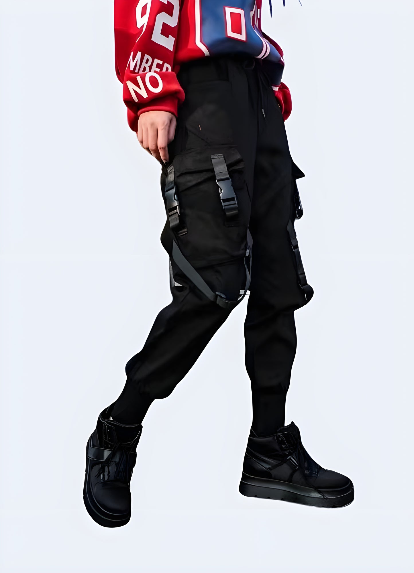 Women wearing women's tactical cargo pants, right side view – durable and stylish utility wear.