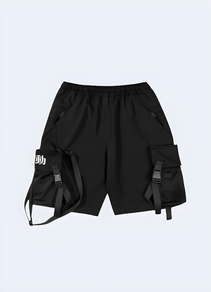 Elastic waistband for a perfect fit yakuza shorts black.